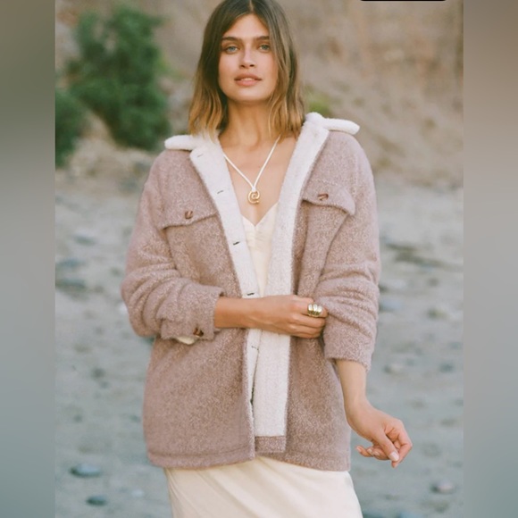 Z Supply Jordan Sherpa Shirt Jacket New Soft - Picture 4 of 6